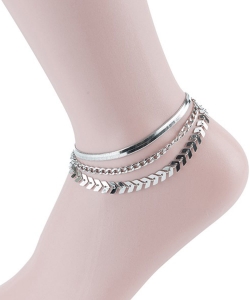 Fashion Multi Chain Anklet AN320048 SILVER